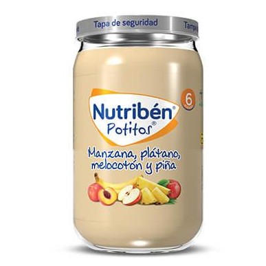 Potito Nutribén Manzana, Plátano, Melocotón y Piña  235gr [0]