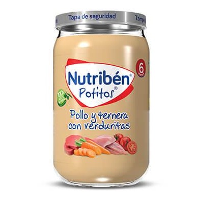Potito Nutribén Pollo y Ternera con Verduritas 235gr [0]