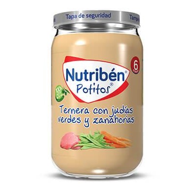 Potito Nutribén Ternera con Judías Verdes y Zanahorias 235gr [0]