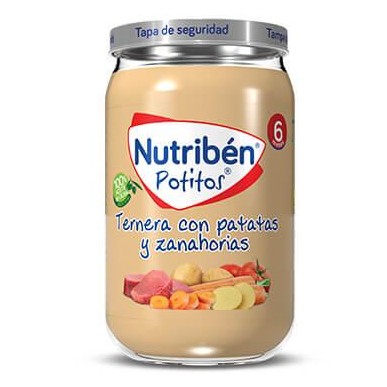 Potitos Nutribén Ternera con Patatas y Zanahorias 235gr