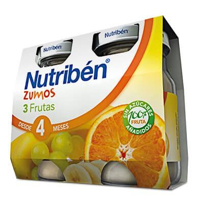 Zumos Nutribén 3 frutas 2 x 130gr
