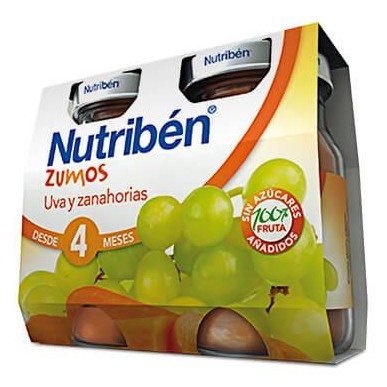 Zumo Nutribén Uva y Zanahorias 2 x 130gr
