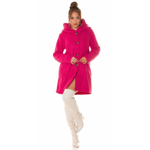 Abrigo de lana rosa [1]