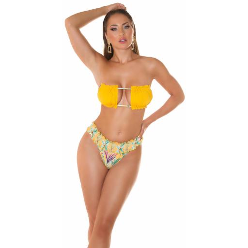 Bikini estampado floral Amarillo [4]