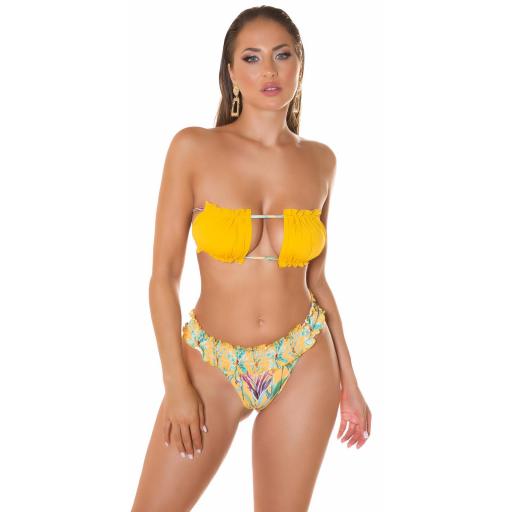 Bikini estampado floral Amarillo [1]