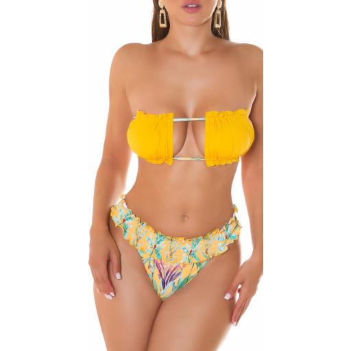 Bikini estampado floral Amarillo [5]
