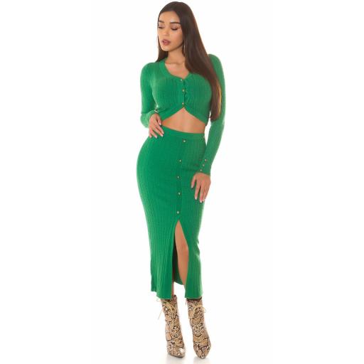 Combinación de falda y top verde [1]