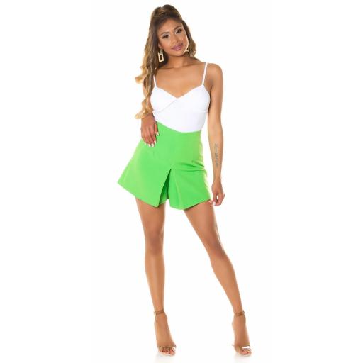 Falda Pantalón de cintura alta Verde [4]