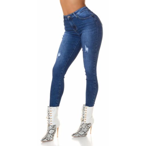 Jeans ajustados gastados de moda  [5]