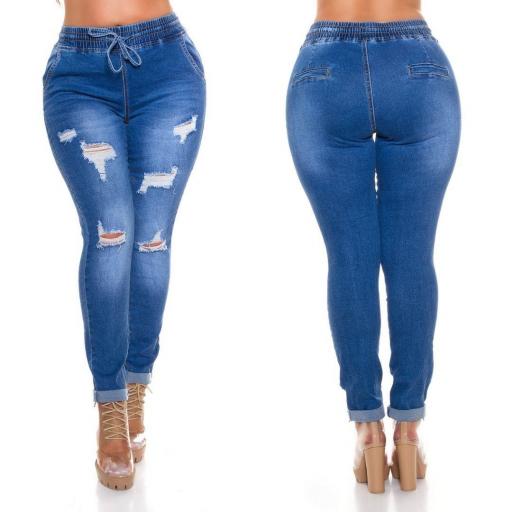 Jean cintura elástica azul  [1]