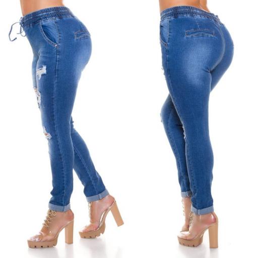 Jean cintura elástica azul  [2]