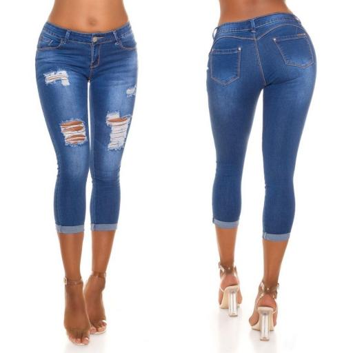 Jeans ajustado rotos moda mujer [3]