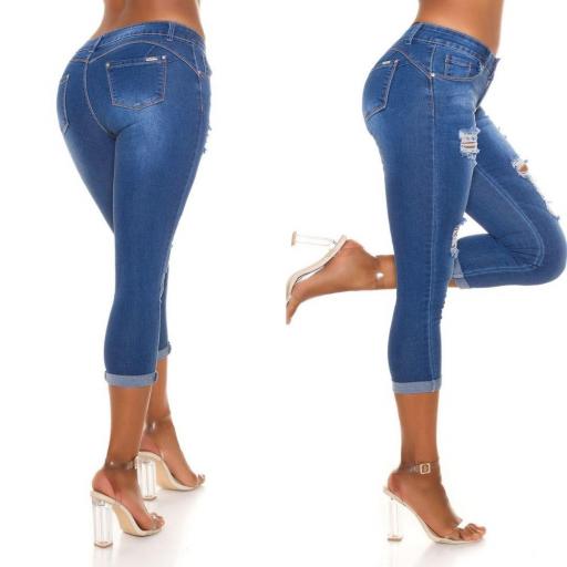 Jeans ajustado rotos moda mujer [2]