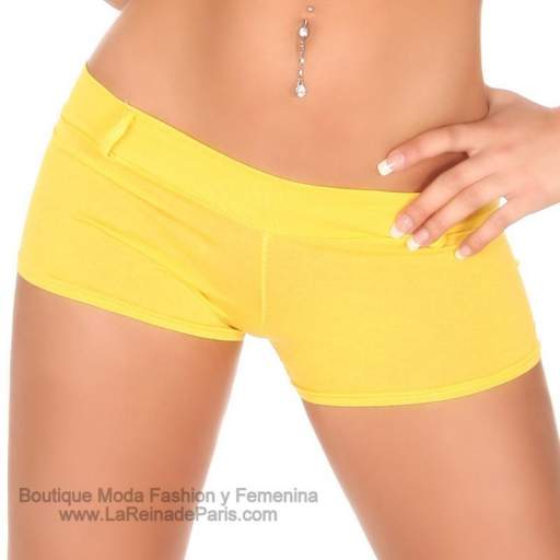 MIni Shorts pegaditos Amarillo  [1]
