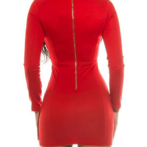 Mini vestido rojo ceñido espectacular [2]