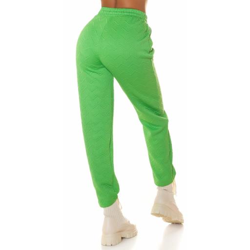 Pantalón Joggers cintura alta verde [1]