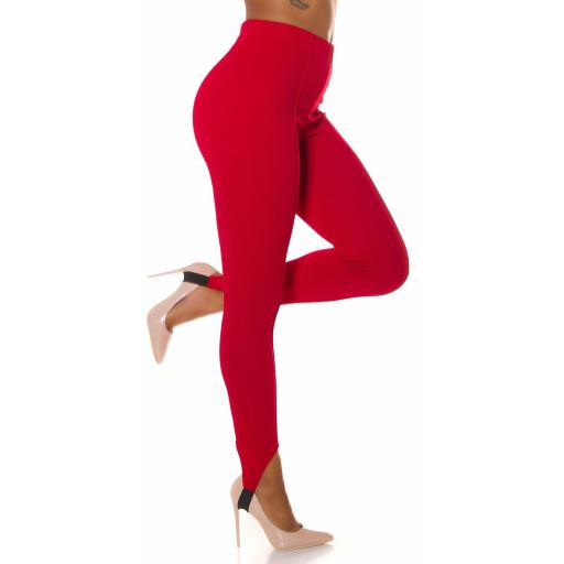 Pantalón ajustado con tira pie rojo [2]