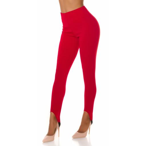 Pantalón ajustado con tira pie rojo [3]