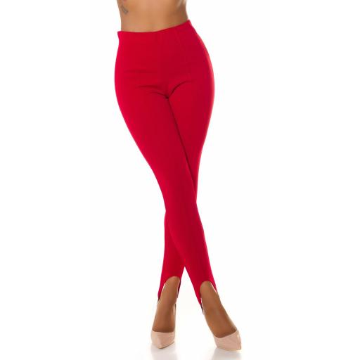 Pantalón ajustado con tira pie rojo [4]