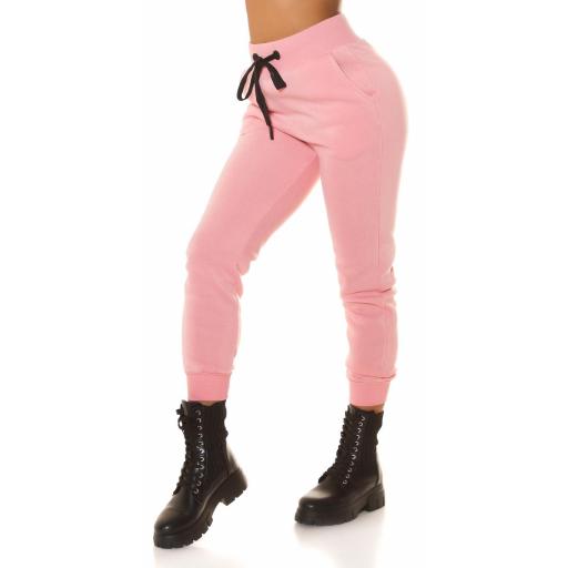 Pantalón cintura alta deportivo rosa [2]