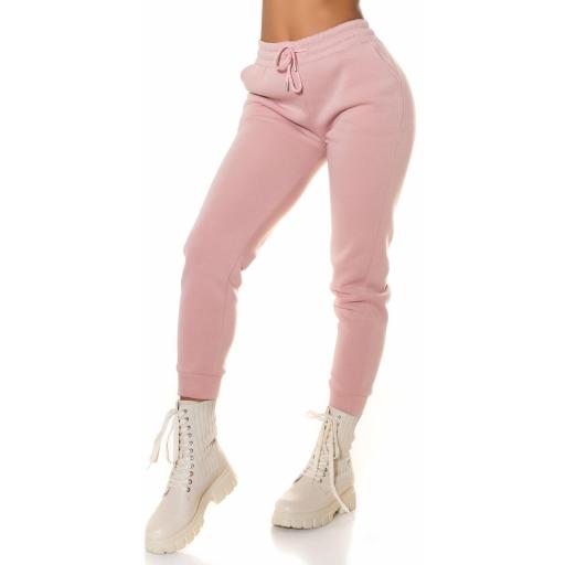 Pantalón de cintura alta sport rosa [2]