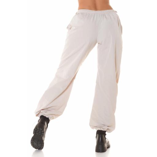 Pantalón oversize de moda mujer beige [5]