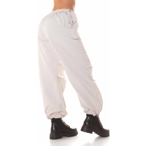 Pantalón oversize de moda mujer beige [2]
