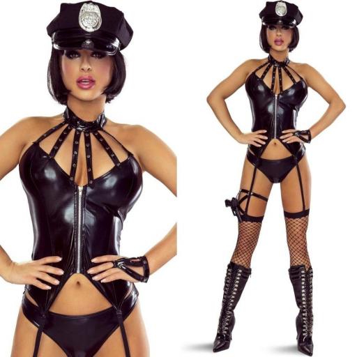 Policía corset disfraz 