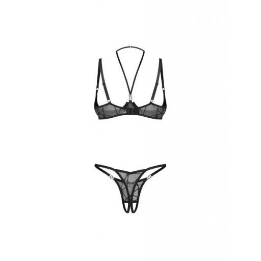 Set lenceria Abierto de Encaje negro [4]