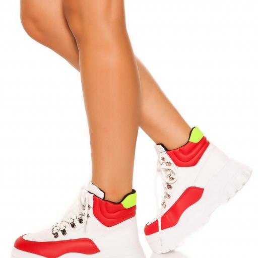 Sneakers blanco y rojo [3]