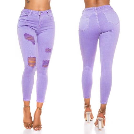 Jeans pitillo púrpura   [2]