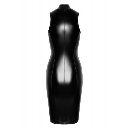 Vestido midi negro cremallera frontal [4]