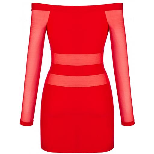 Vestido rojo ultrafemenino de microfibra [4]