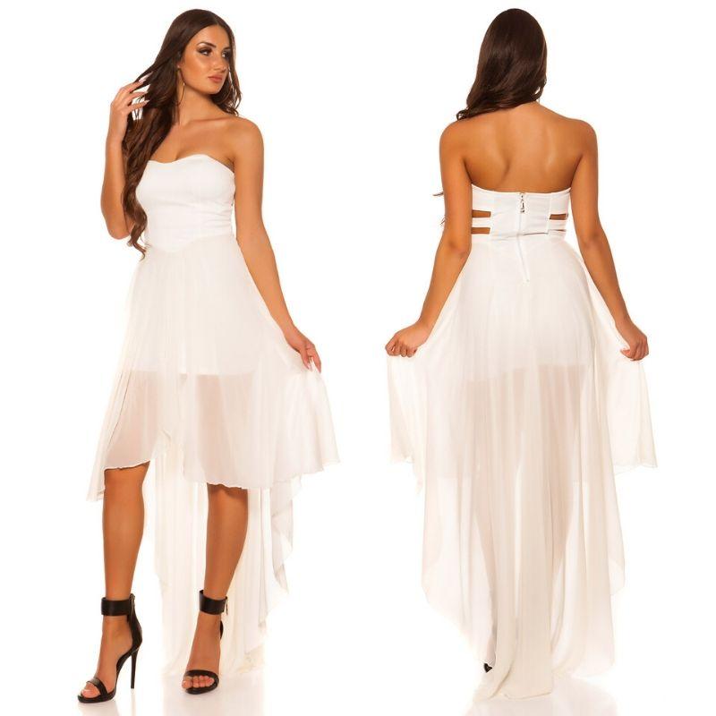 Comprar Vestido elegante corto y largo blanco Vestidos de fiesta