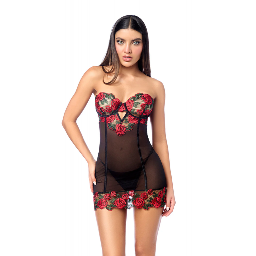 Babydoll Rose Éternelle Bordado   [6]