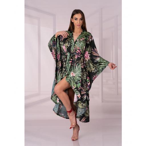 Bata Kimono de Seducción Tropical [5]