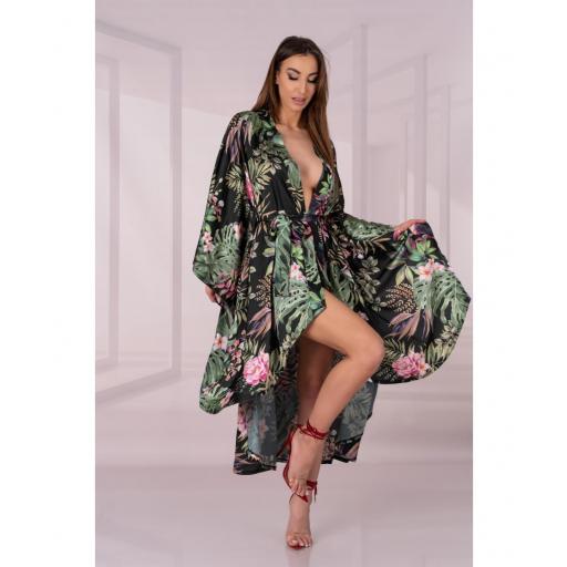 Bata Kimono de Seducción Tropical [8]