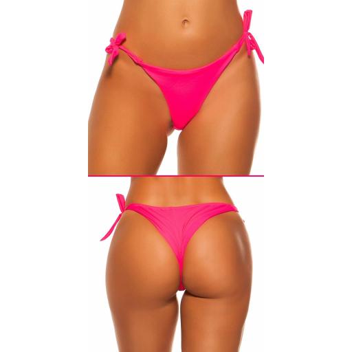 Bikini slip tanga rosa neón [2]