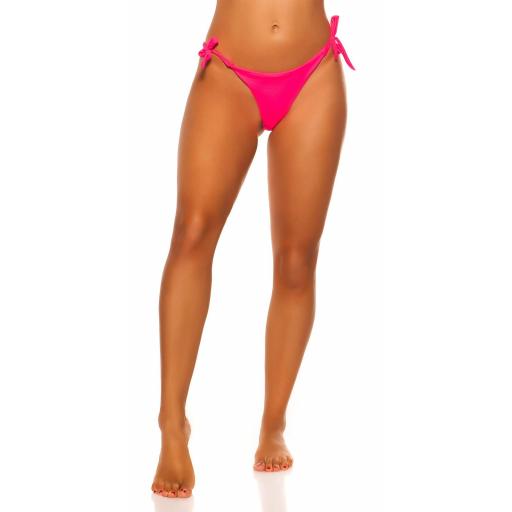 Bikini slip tanga rosa neón [4]