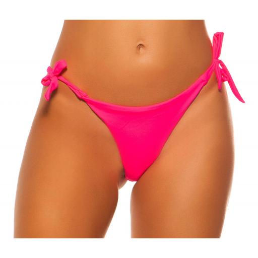 Bikini slip tanga rosa neón [0]