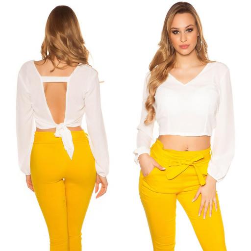 Blusa blanca con espalda descubierta  [5]