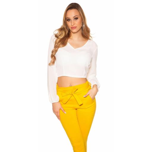Blusa blanca con espalda descubierta  [4]