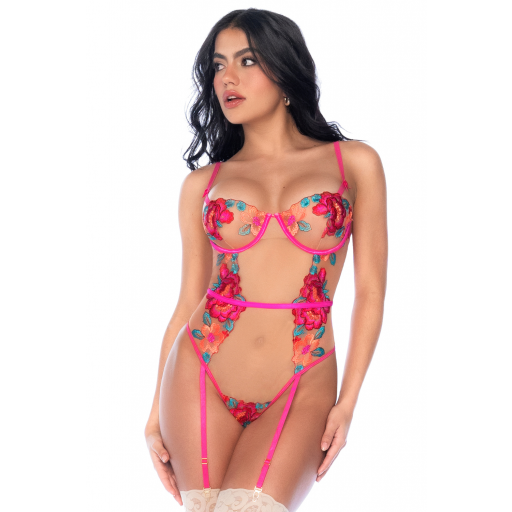 Body de tul con bordado floral [3]