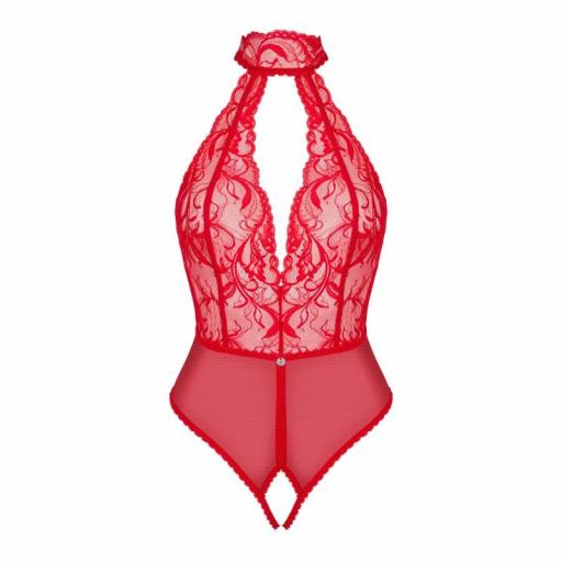 Body Rojo Fuego con aberturas y Encaje [4]