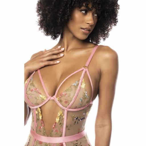 Body romantico Floral y Liguero de Lujo [2]