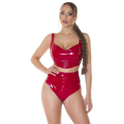 Braga cintura alta Latex Rojo [9]