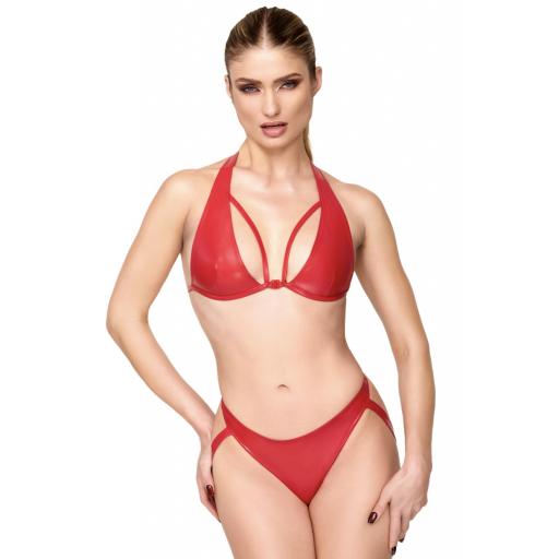 Bralette rojo diablilla efecto cuero [2]