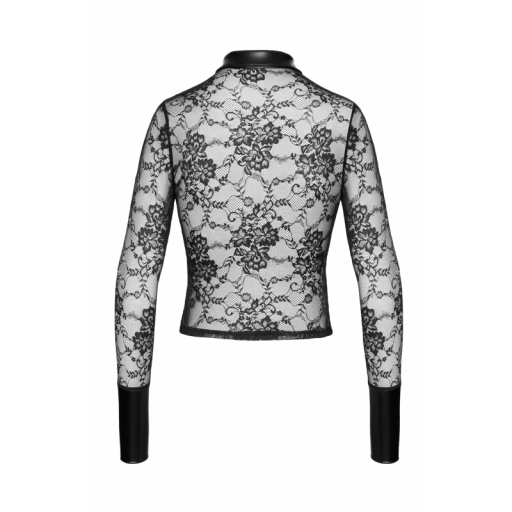 Camisa de encaje abotonada con brillo [4]