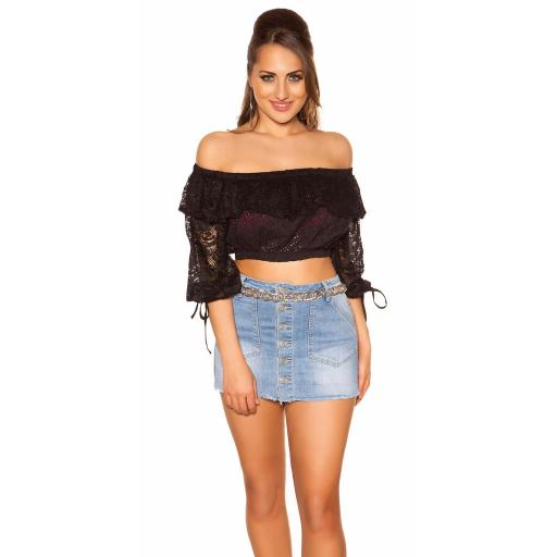 Camisa encaje negro off shoulder [2]