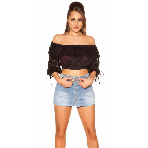 Camisa encaje negro off shoulder [4]